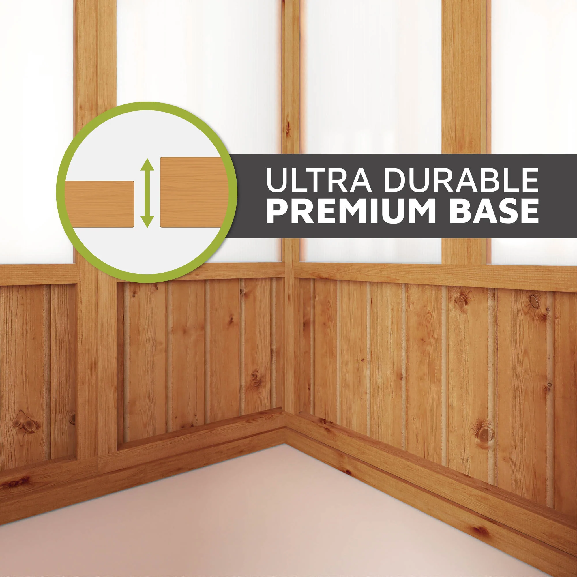 12 x 6 Woodsman Combi Greenhouse Premium Base